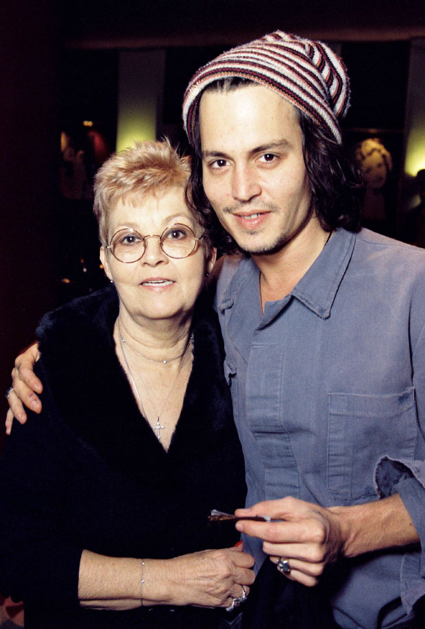 Johnny depp's mother discount when she was young