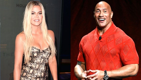 Khloe Kardashian and Dwayne Johnson