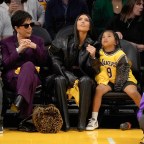 Kim Kardashian And Saint West At The Los Angeles Lakers VS Memphis Grizzlies Game At Crypto.com Arena In Los Angeles, Ca