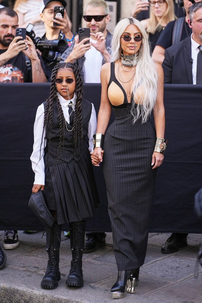Kim Kardashian & North West at Paris Fashion Week