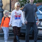 *EXCLUSIVE* Kourtney Kardashian enjoys an early dinner with her son Reign and husband Travis Barker at his restaurant Crossroads Kitchen