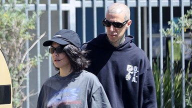 Kourtney Kardashian and Travis Barker in Los Angeles