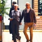 EXCLUSIVE: Michael Keaton and his girlfriend Marni Turner are seen leaving Toscana restaurant in Brentwood