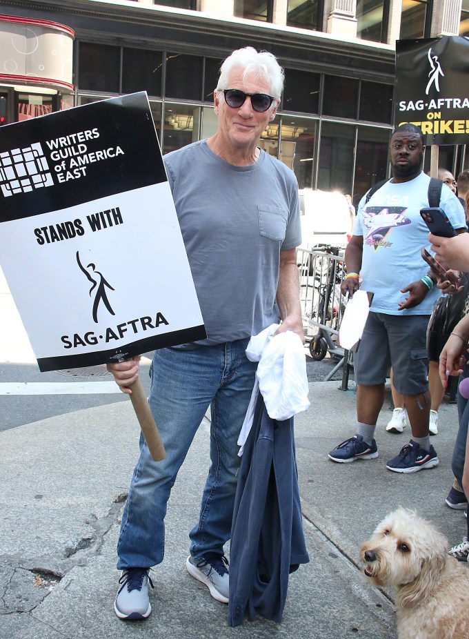 Richard Gere at the WGA SAG-AFTRA Strike