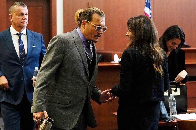 Johnny Depp Speaks To His Legal Team