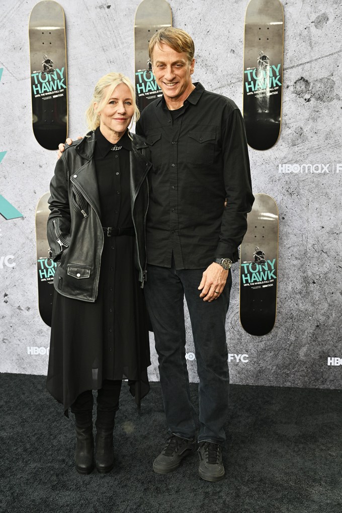 Tony Hawk and Catherine Goodman at a movie premiere