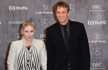 US skateboard legend Tony Hawk and wife wife Catherine Goodman arrives for the Laureus World Sports Awards ceremony at the Verti Music Hall in Berlin, Germany, 17 February 2020.
Laureus World Sports Awards 2020, Berlin, Germany - 17 Feb 2020