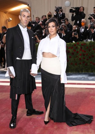 The Travis Parker and Kourtney Kardashian Institute of Fashion capitalizes on the opening ceremony of the exhibition In America: An Anthology of Fashion, Arrivals, The Metropolitan Museum of Art, New York, USA - May 02, 2022