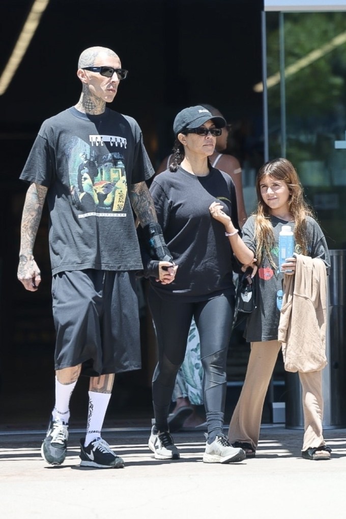 Kourtney Kardashian and Travis Barker bring Penelope along for errands