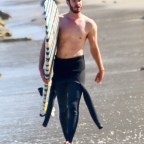 Andrew Garfield Shirtless Surfing BG