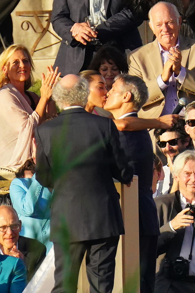 Ari Emanuel & Sarah Staudinger kiss