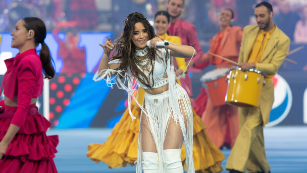 Camila Cabello Dances In White Crop Top & Fringe Skirt At UEFA Finals Opening Ceremony: Photos