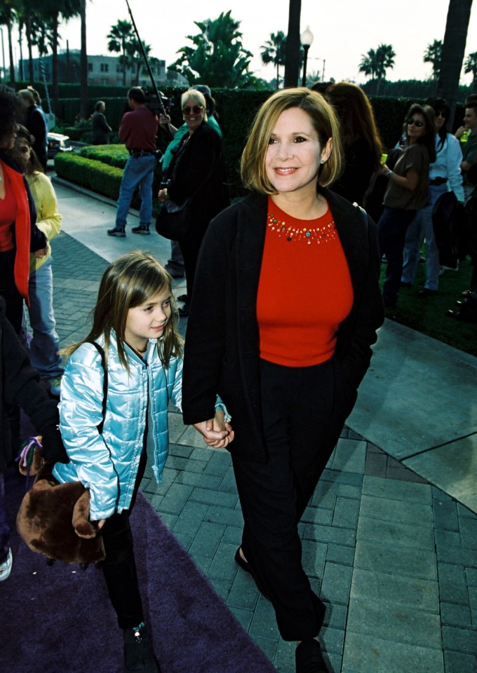 Carrie Fisher & Daughter Billie Lourd In 2000