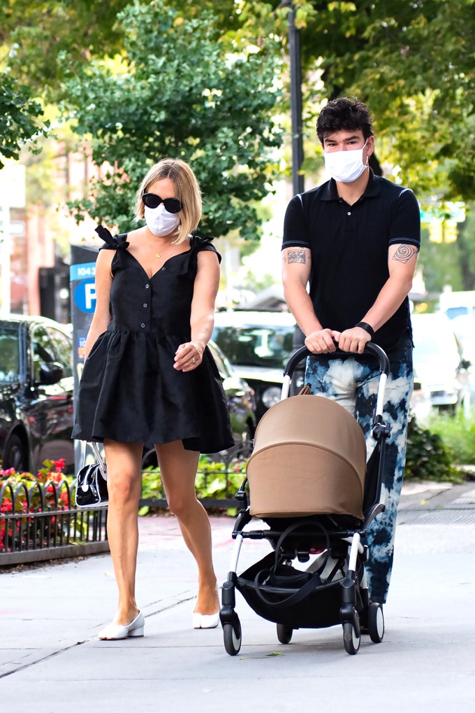 Chloe Sevigny and Sinisa Mackovic take their newborn son out in NYC