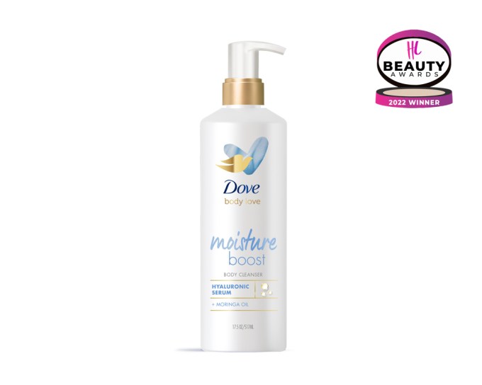 BEST BODY WASH – Dove Body Love Moisture Boost Body Cleanser, $8, target.com