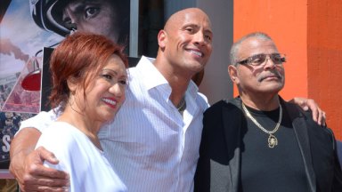 Dwayne Johnson and parents