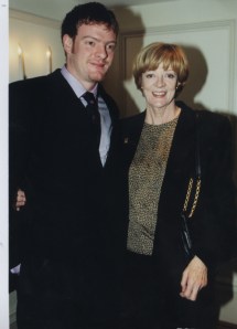 DAME MAGGIE SMITH AND HER SON CHRIS LARKIN   (Photo by Fiona Hanson - PA Images/PA Images via Getty Images)