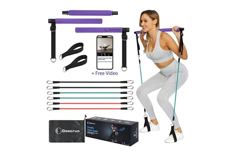 Goocrun Portable Pilates Bar Kit with Resistance Bands for Men and Women - Home  Gym, Workout Kit for Body Toning – with Fitness Poster and Video :  : Sports & Outdoors