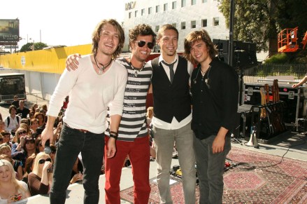 Taylor Hanson, Blake Mycoskie of Toms Shoes, Isaac Hanson and  Zac Hanson
Hanson take part in charity One Mile Walk to help end Poverty and AIDS in Africa, West Hollywood, Los Angeles, America - 30 Oct 2007