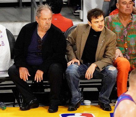 Jack Nicholson at game three of the Western Conference Finals between the Los Angeles Lakers and the Denver Nuggets at Crypto.com Arena.Pictured: Jack Nicholson,Raymond NicholsonRef: SPL7257820 200523 NON-EXCLUSIVEPicture by: London Entertainment / SplashNews.comSplash News and PicturesUSA: 310-525-5808UK: 020 8126 1009eamteam@shutterstock.comWorld Rights