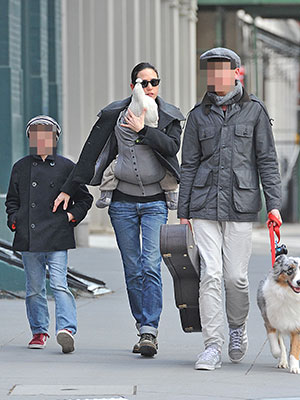 Jennifer Connelly and sons at Starbucks on Thursday