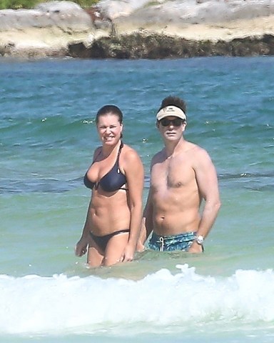 Tulum, MEXICO  - *EXCLUSIVE*  - Jerry O'Connell and Rebecca Romijn enjoy a family vacation with their kids in Tulum, Mexico. The 49 year old The Talk co-host was slathered in a deep layer of sunscreen and sported a visor and sunglasses while out in the water with his wife and twins on Thursday. Jerry’s top half was so covered in a thick layer of sunscreen it appeared some of it may have run into his eyes as he went for a swim. Rebecca, 50 slipped her fit body into a blue two piece as she was seen going for a swim in the sea. The adorable couple have been married since 2007 and twin girls. Shot on February 23, 2023

Pictured: Jerry O'Connell and Rebecca Romijn

BACKGRID USA 25 FEBRUARY 2023 

USA: +1 310 798 9111 / usasales@backgrid.com

UK: +44 208 344 2007 / uksales@backgrid.com

*UK Clients - Pictures Containing Children
Please Pixelate Face Prior To Publication*