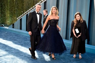 Cash Warren, left, and Jessica Alba arrive at the Vanity Fair Oscar Party, at the Wallis Annenberg Center for the Performing Arts in Beverly Hills, Calif
94th Academy Awards - Vanity Fair Oscar Party, Beverly Hills, United States - 27 Mar 2022