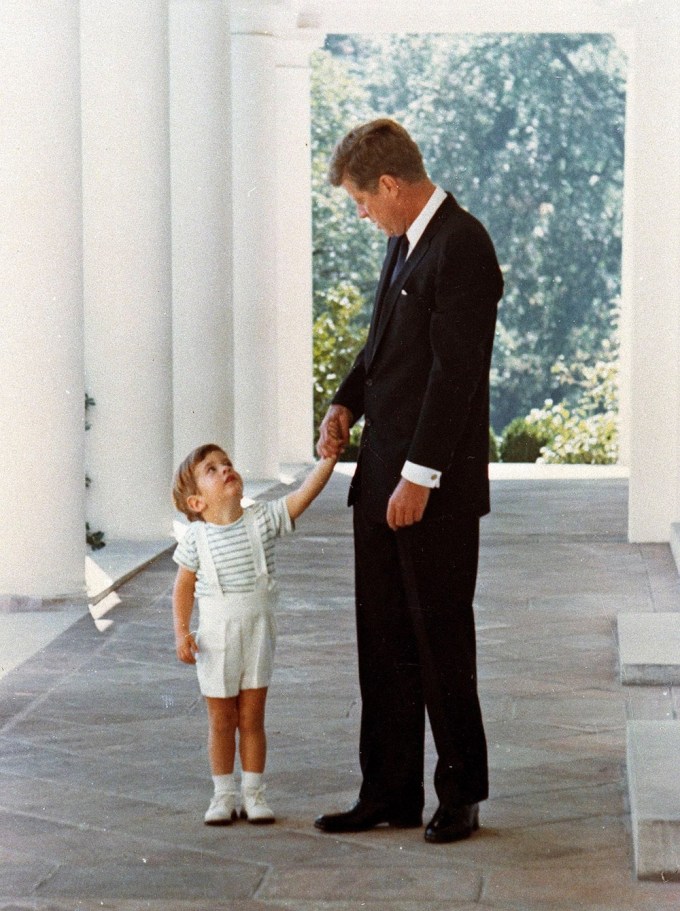 JFK & Son Outside The White House