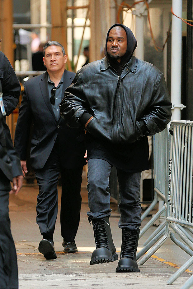 Kanye West Leaves NYC Balenciaga Show Amid Kourtney Kardashian Wedding ...