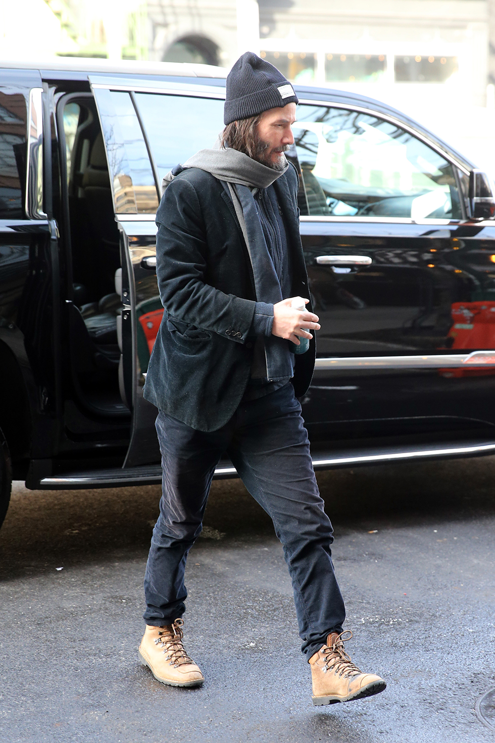 Keanu Reeves Checks Out Of The Greenwich Hotel In New York City