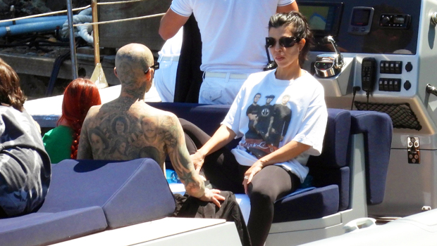 Kourtney Kardashian Smiles Brightly At Travis Barker On Boat Ride Ahead Of Italian Wedding