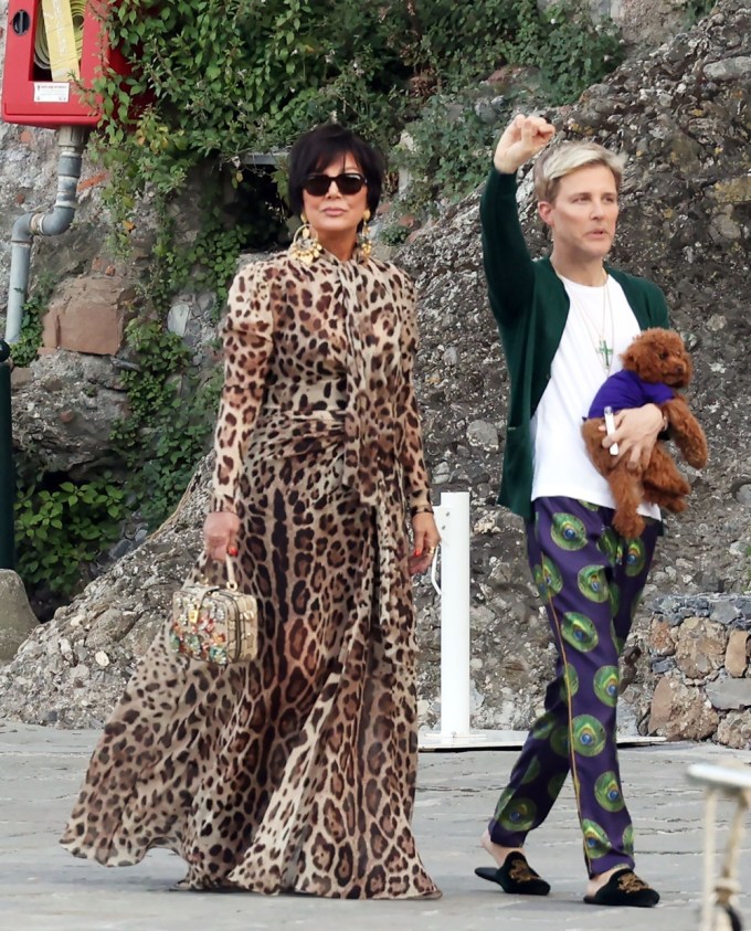 Kris Jenner Arrives In Italy