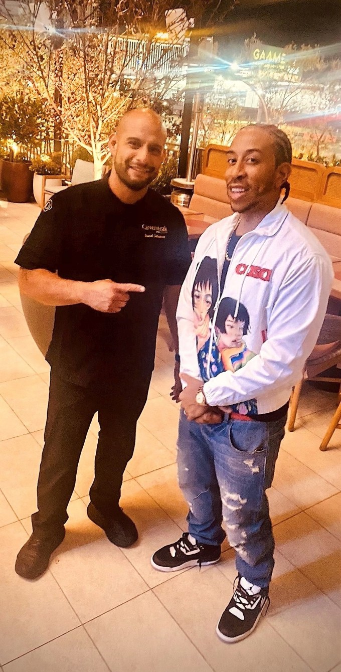 Photo (Left to Right): Executive Chef Daniel Ontiveros with Ludacris at Carversteak in Resorts World Las Vegas.