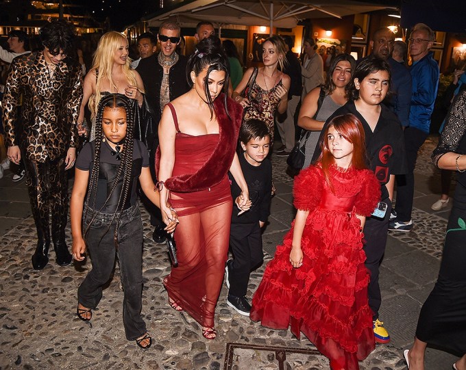 Kourtney Kardashian And Family Members Ahead of Her Wedding Celebration