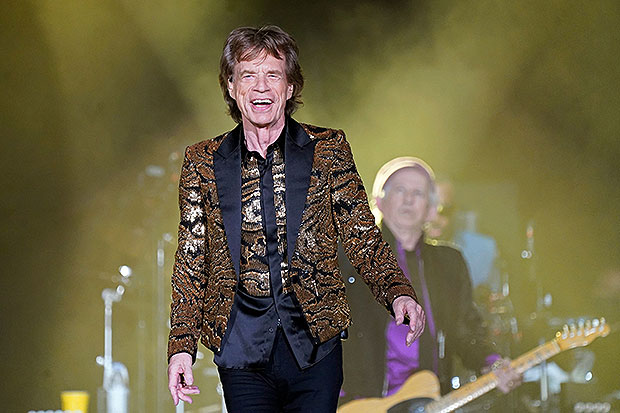 Mick Jagger playing