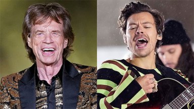 Mick Jagger Harry Styles Performing