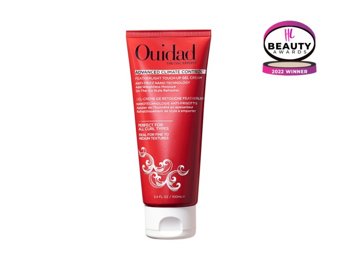 BEST STYLING PRODUCT – Ouidad Advanced Climate Control Featherlight Touch-Up Gel Cream, $20, ouidad.com