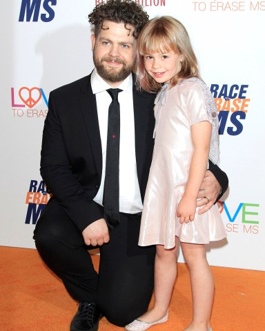 Jack Osbourne and Pearl Osbourne
25th Annual Race To Erase MS Gala, Beverly Hills, USA - 20 Apr 2018
Jack Osbourne and daughter Pearl Osbourne arrive for the 25th Annual Race To Erase MS Gala at The Beverly Hilton Hotel in Beverly Hills, California, USA, 20 April 2018 (issued 21 April 2018). The gala raises money for Race To Erase MS and its Center Without Walls program.