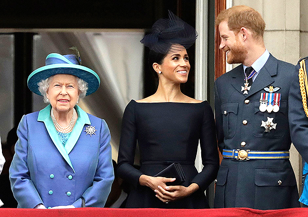 Queen Elizabeth, Prince Harry, and Meghan Markle