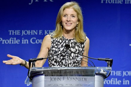 Ambassador Caroline Kennedy, speaks to attendees during the the 2022 John F. Kennedy Profile in Courage Awards ceremony, at the John F. Kennedy Presidential Library and Museum in Boston Profile in Courage - Cheney, Boston, United States - 22 May 2022