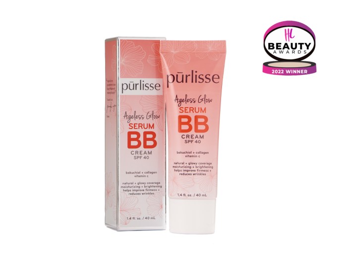 BEST BB CREAM – Purlisse Ageless Glow Serum BB Cream SPF 40, $39, purlisse.com