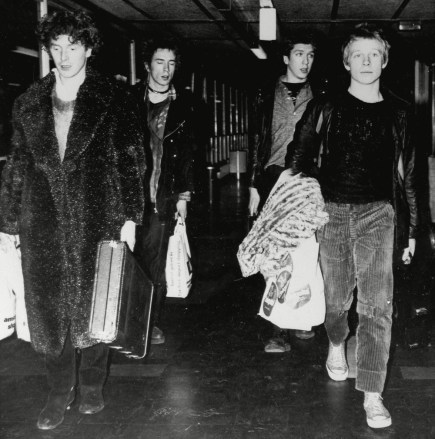 1977 photo of the Music group the Sex PistolsSEX PISTOLS