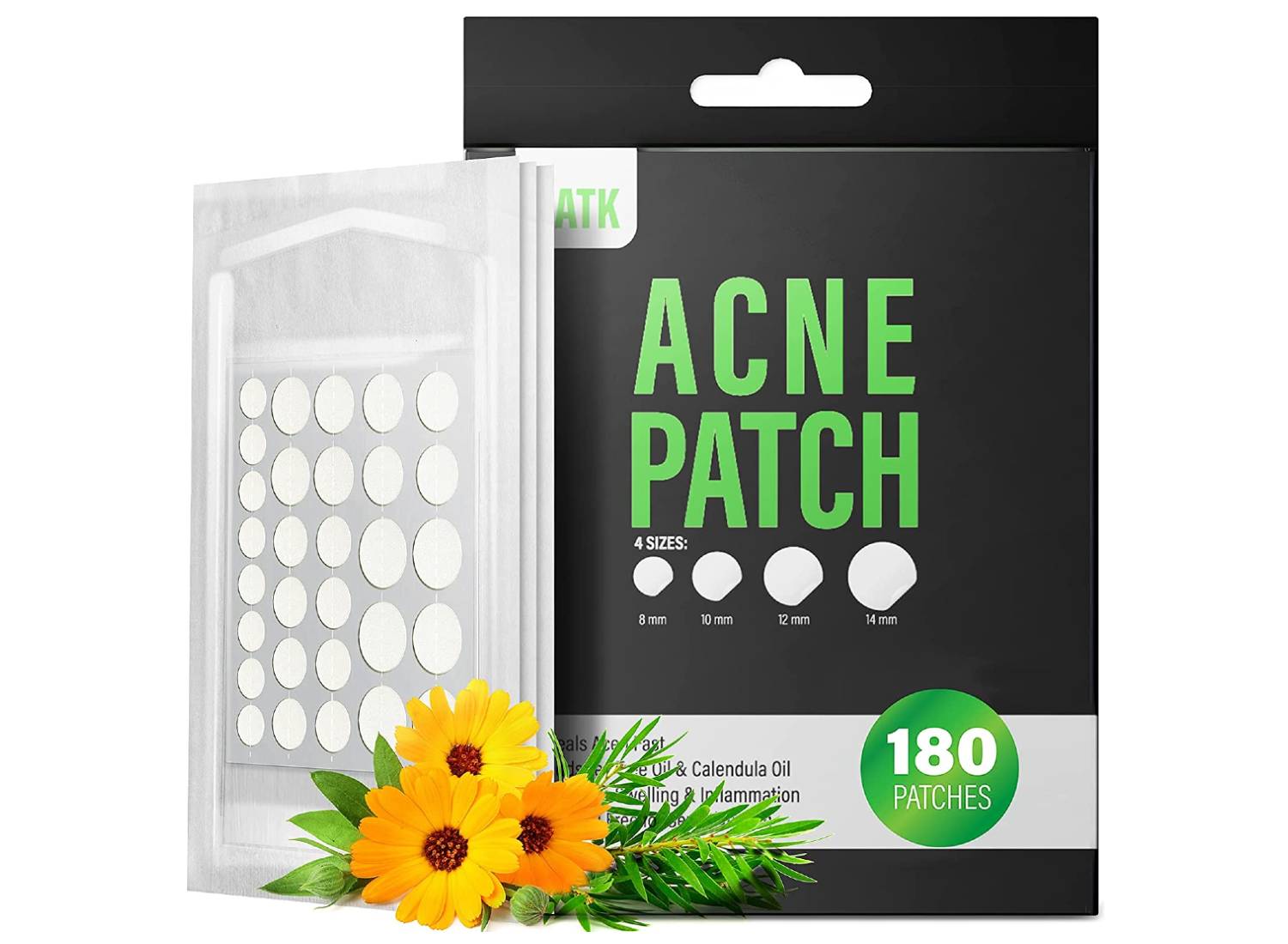 Boxes of acne patches of different sizes