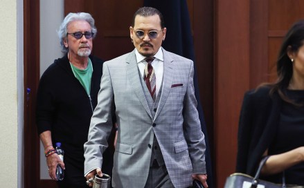 U.S. actor Johhny Depp arrives early in the day during the US$50 million Depp vs. Heard libel trial at the Fairfax County Circuit Court in Fairfax, Virginia, U.S. May 26, 2022. The trial in US$50 million libel of Johnny Depp against Amber Heard commenced April 10.  Depp v Heard Libel Trial in Fairfax County Circuit Court, USA - May 26, 2022