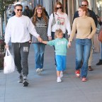 Bradley Cooper has lunch with Brooke Shields and Chris Henchy and their family at Café Cluny
