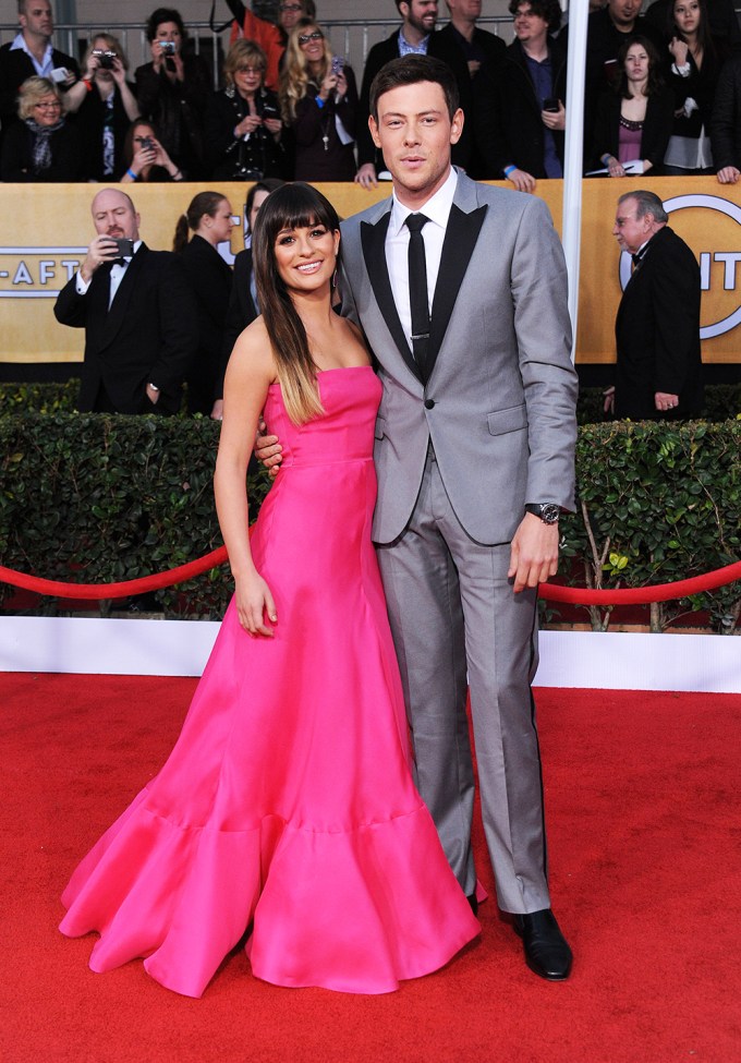 Lea Michele & Cory Monteith At The 2013 SAG Awards