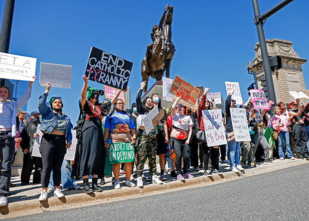 Chicago pro abortion rights protestors 