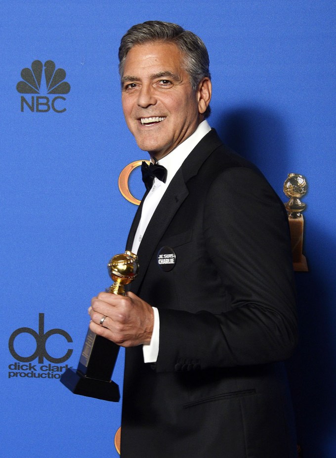 George Clooney At The 2015 Golden Globes