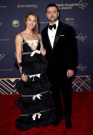 Jessica Biel and Justin Timberlake arrive at the 2022 Children's Hospital Los Angeles Gala at the Barker Hanger in Santa Monica, CA. 2022 Children's Hospital Los Angeles Gala children of Los Angeles, Santa Monica, United States - October 08, 2022