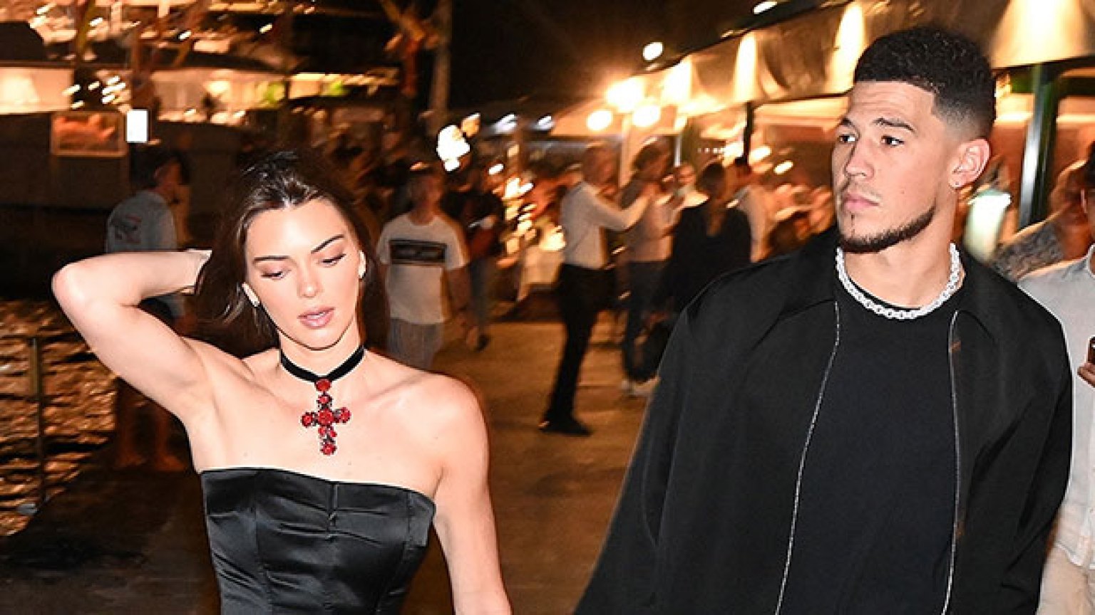 Kendall Jenner In Sheer Black Dress With Devin Booker In Italy: Photos ...